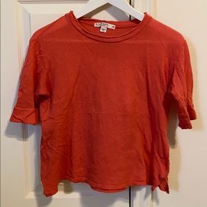 Red short sleeve shirt